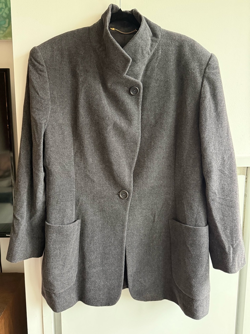 Vintage ESCADA Women's Cashgora Angora Wool Single-Button Blazer 14/XL - Picture 2 of 13